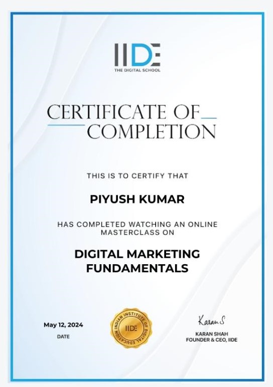 Digital Marketing Certification